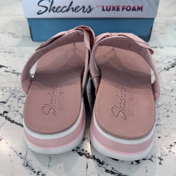 Sketchers Intergrades - Sweet Serene Platform Thong Sandals Light Pink Size 11 - Picture 3 of 6
